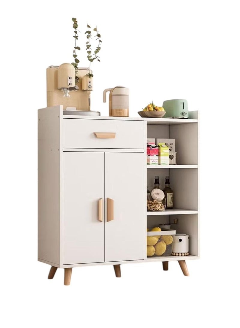 إكسبرت خزانة ركن القهوة مع درج تخزين، خزانة جانبية مع طبقة قابلة للتعديل، خزانة تخزين المطبخ لغرفة الطعام، رف تخزين فرن الميكروويف في المطبخEI-208 - Image 2